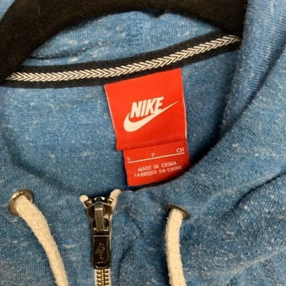 NIKE jacket womens blue heathered zip up jacket small